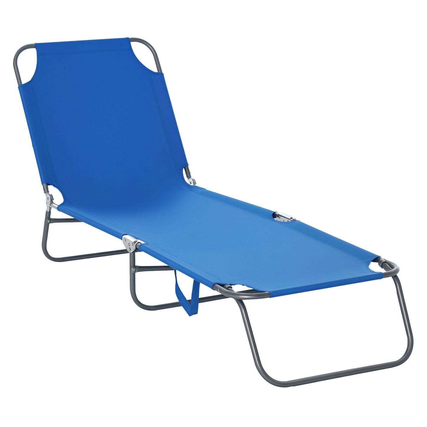 Chaise longue pliante extérieure à dossier réglable