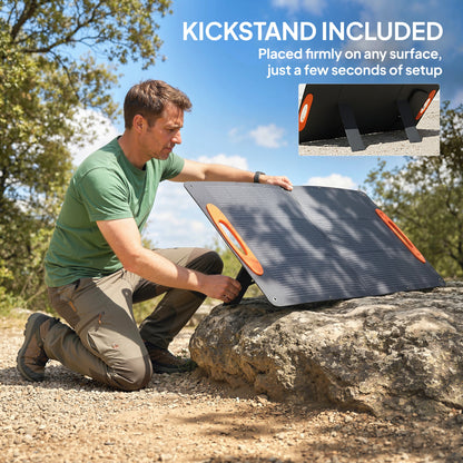 Panneau solaire portable pliable 100W USB-A et USB-C