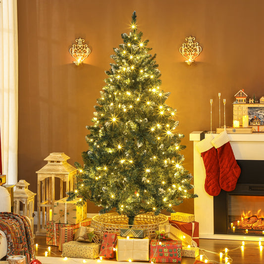 Arbre de Noël givré prééclairé 183 cm