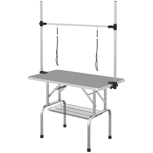 Table de toilettage ajustable pour chiens avec sangles sécurité