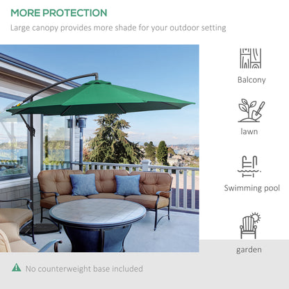 Parasol déporté patio 10 pieds cantilever avec base croisée