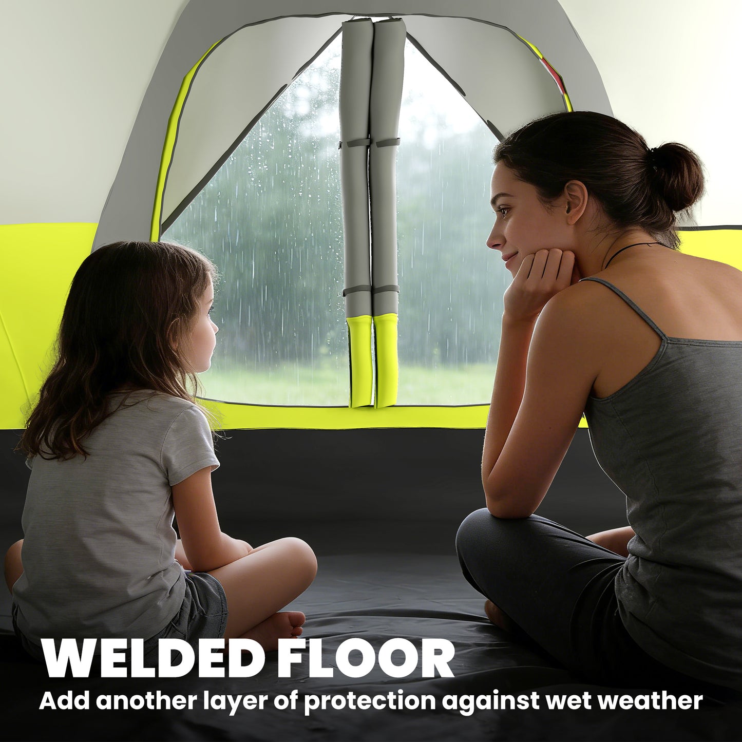 Tente de camping tunnel 6-8 personnes imperméable 2000mm