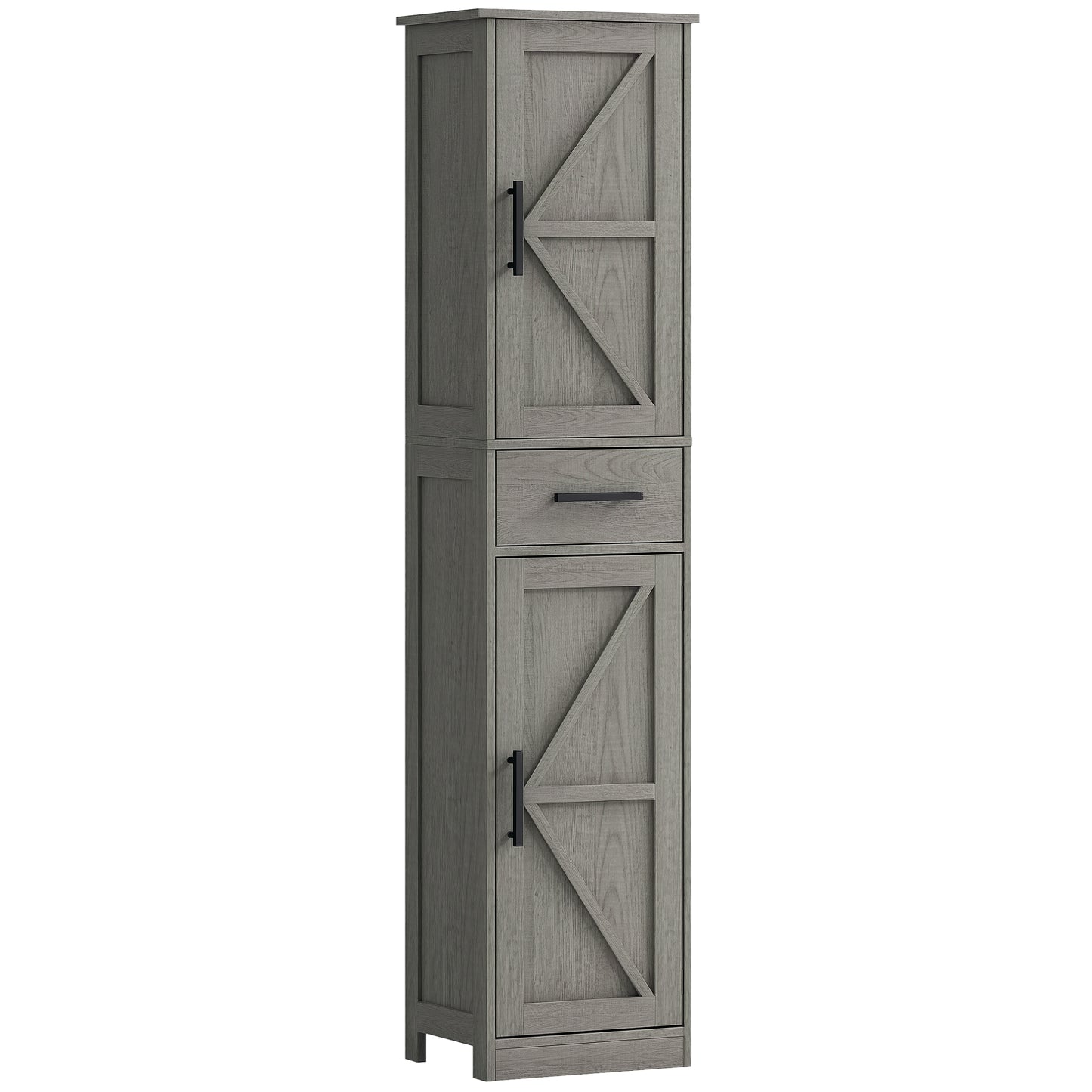 Armoire salle de bain haute portes de grange tiroir