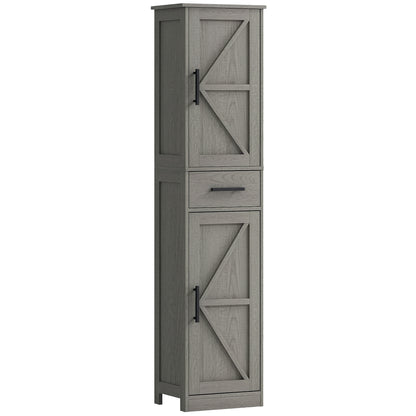Armoire salle de bain haute portes de grange tiroir