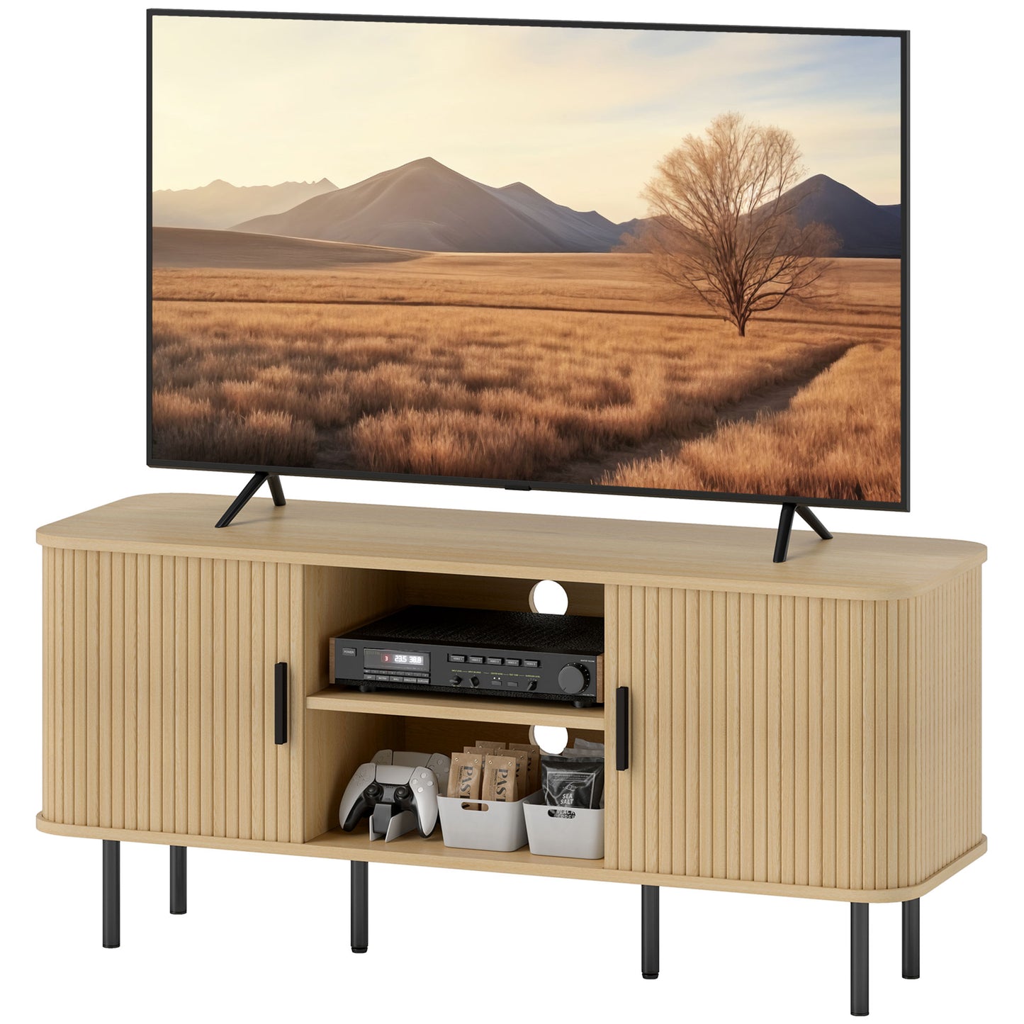 Meuble TV avec rangement pour télé jusqu'à 55 po