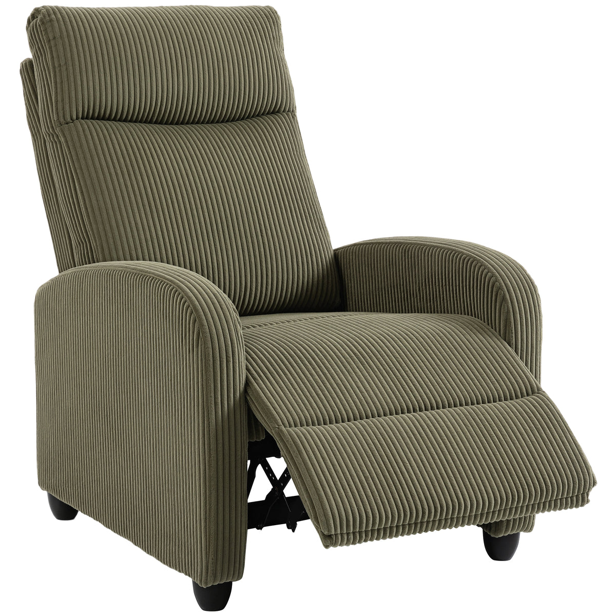 Fauteuil inclinable manuel en velours côtelé