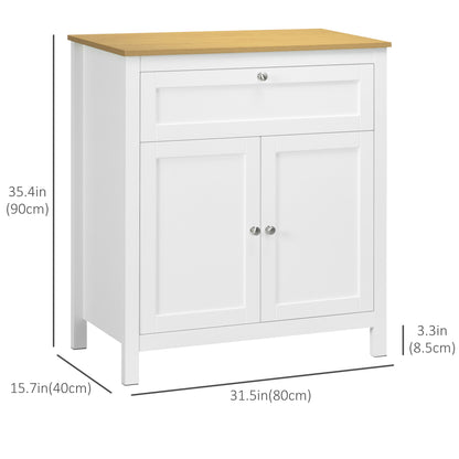 Buffet de rangement avec tiroir et portes ajustables