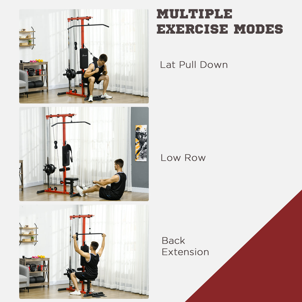 Machine de tirage dorsal pour musculation à domicile