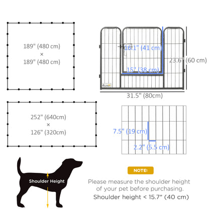 Parc pour chien 24 panneaux robuste — acier