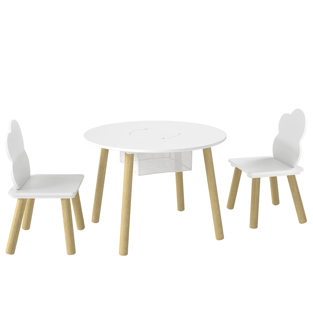 Ensemble table et chaises pour enfants nuage — Lot de 3