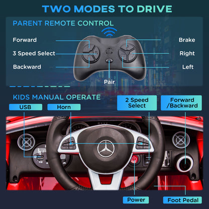 Voiture électrique enfant télécommande parentale double moteur 3-6 ans