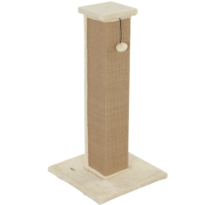 Grand griffoir pour chat en sisal avec balle suspendue