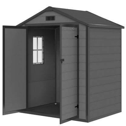 Abri de jardin en plastique avec double porte et verrou