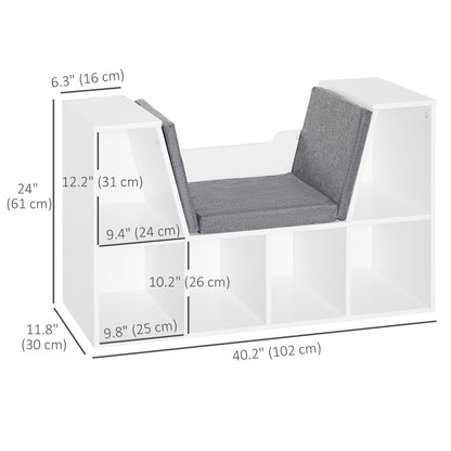 Bibliothèque 6 cubes avec coussin de lecture