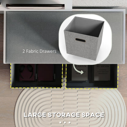 Banc de rangement pour chaussures avec coussin et tiroirs
