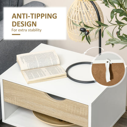 Tables de chevet modernes avec tiroir et tablette