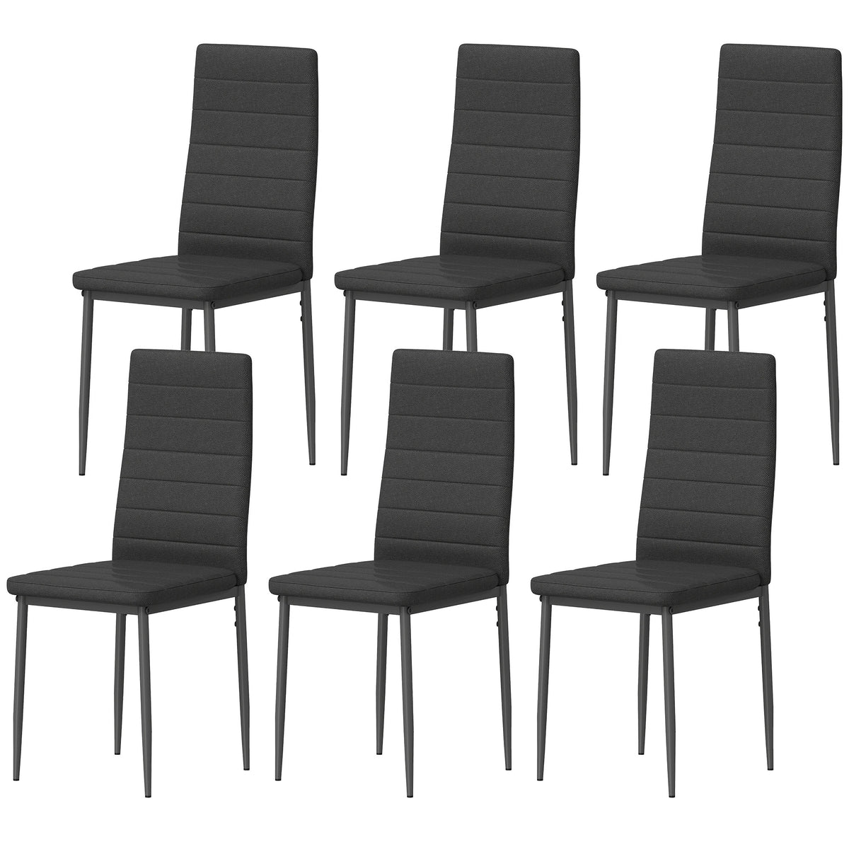 Chaises de salle à manger modernes en similicuir — Lot de 6
