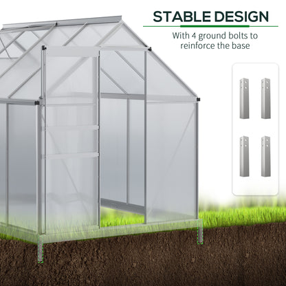 Serre de jardin polycarbonate 183 x 183 x 198 cm
