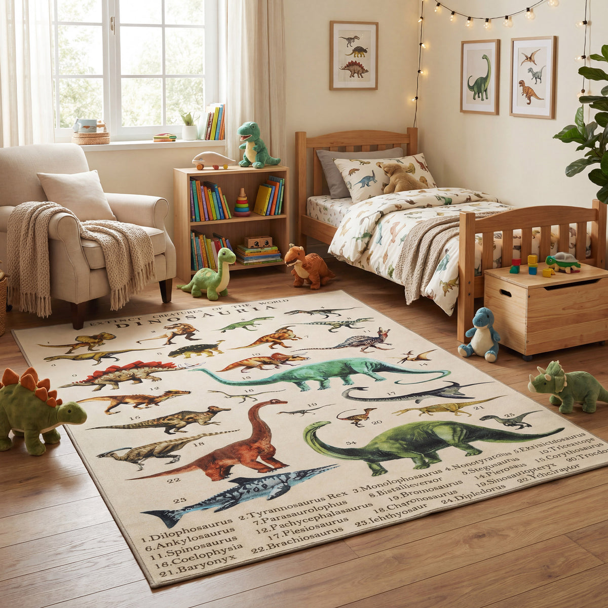 Tapis de jeu pour bébés motif dinosaure