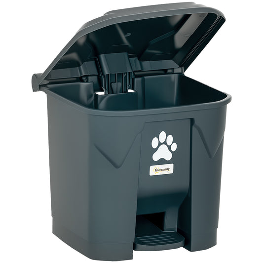 Poubelle extérieure à pédale pour déchets d'animaux 30 L