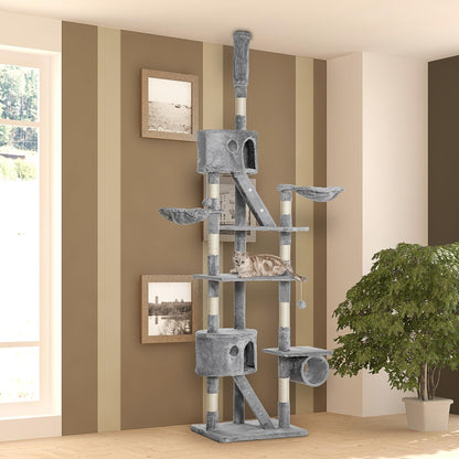 Arbre à chat multi-niveaux ajustable 240-260 cm