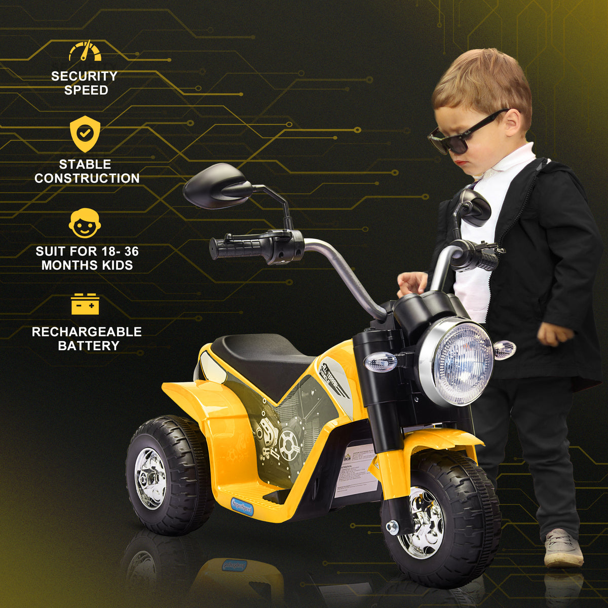Moto électrique enfant 3 roues 6V