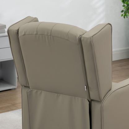 Fauteuil d'appoint cuir synthétique rembourrage épais — kaki