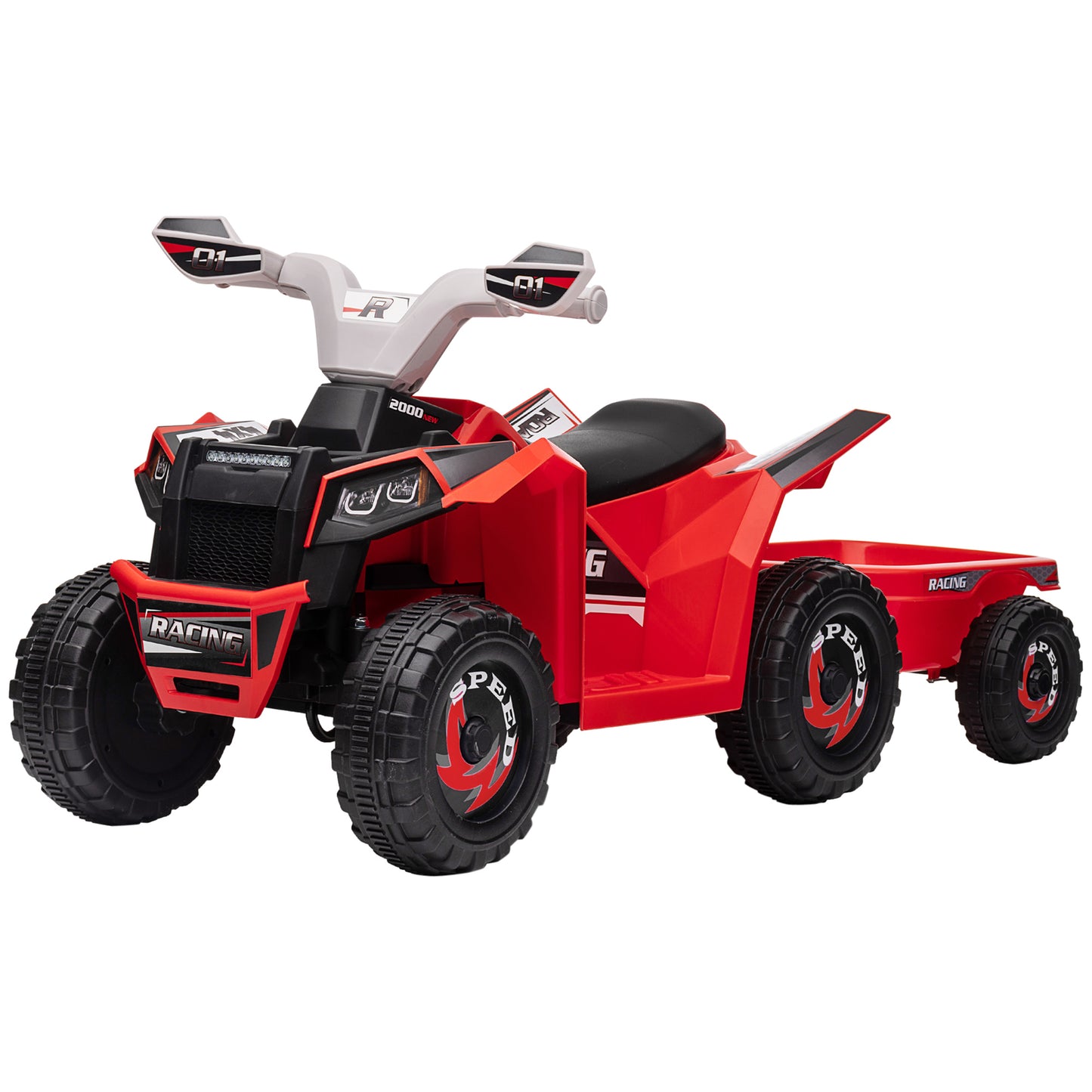 VTT électrique enfant 6V avec remorque