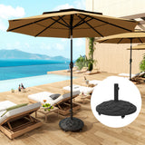 Socle de parasol rond avec roulettes 20 kg
