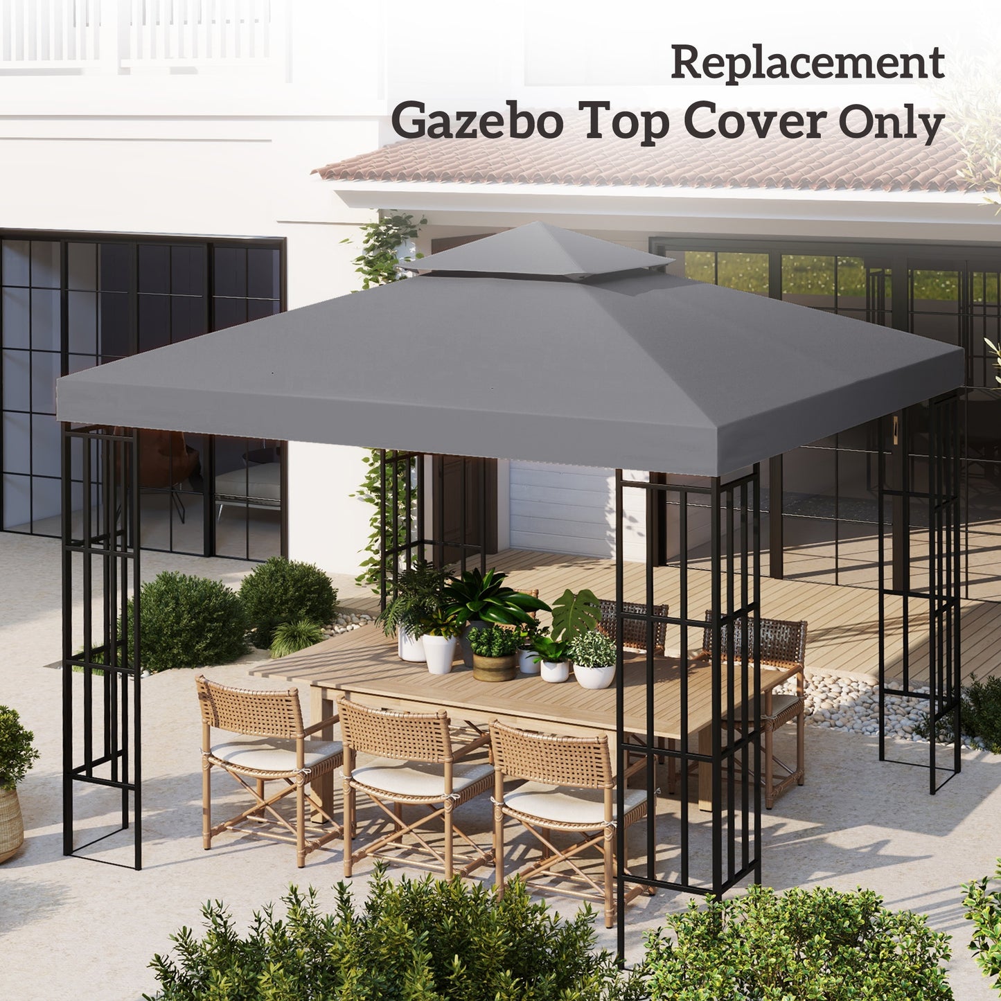 Toile de remplacement gazebo 2 niveaux 3 x 3 m