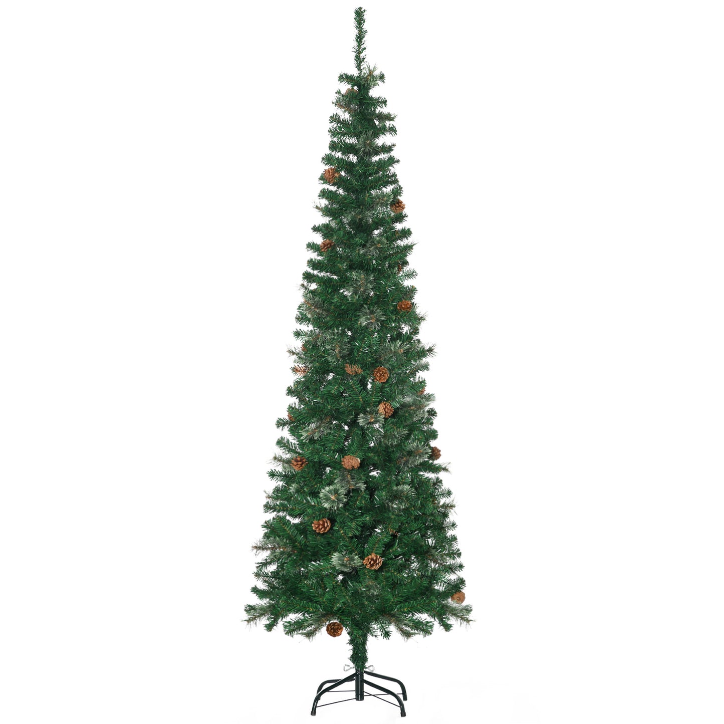 Sapin de Noël crayon artificiel avec pommes de pin