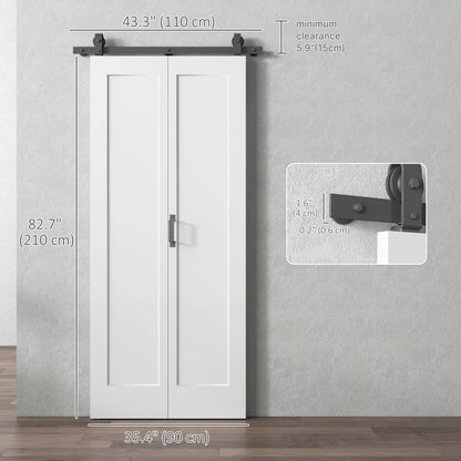 Porte coulissante pliante 35 po x 83 po