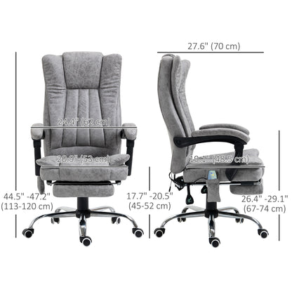 Fauteuil bureau massage vibrant repose-pieds rétractable