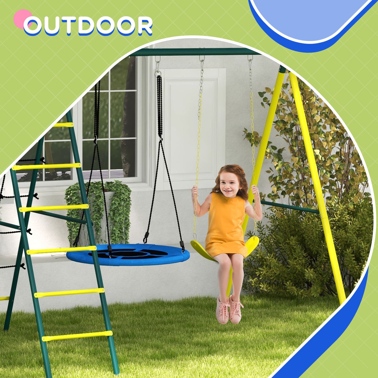 Ensemble de jeux extérieur 4-en-1 pour enfants
