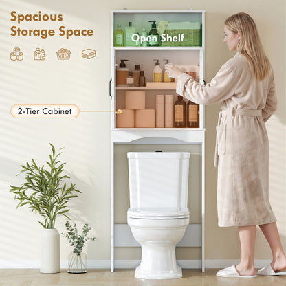 Meuble de rangement autoportant au-dessus des toilettes