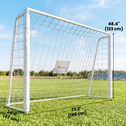 But de soccer avec cadre en acier