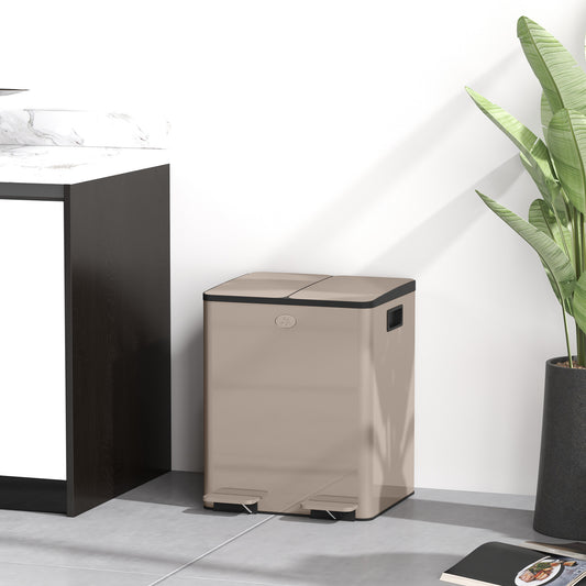 Poubelle double à pédale 40 L