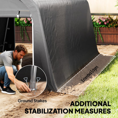 Abri de rangement portable 10' x 15' avec porte