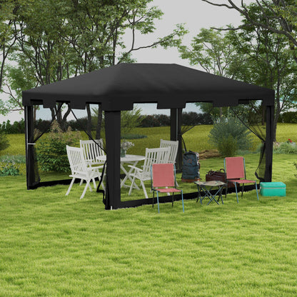 Gazebo Outsunny 10×13 pi avec Murs Moustiquaire - Tente de Jardin