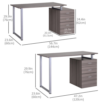 Bureau informatique tiroirs amovibles 47 po
