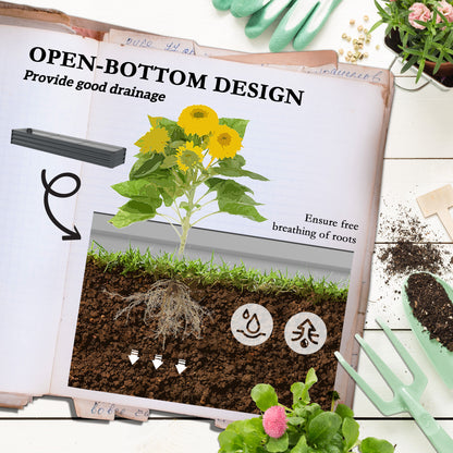 Bac surélevé galvanisé 8'x2'x1' pour jardin