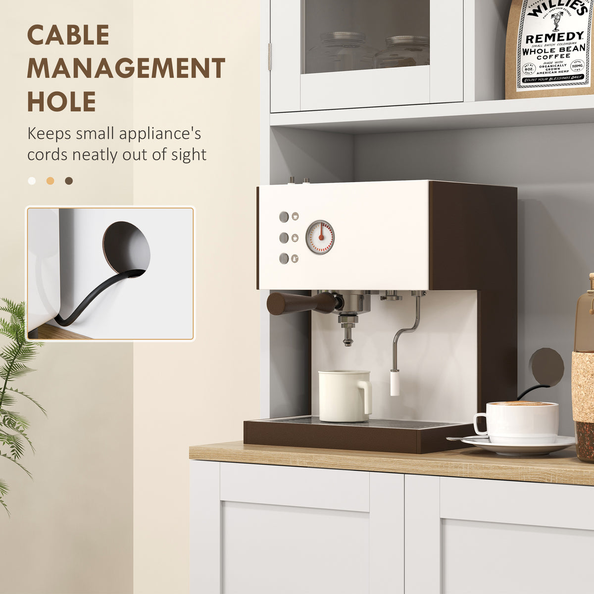 Armoire de cuisine garde-manger avec portes en verre