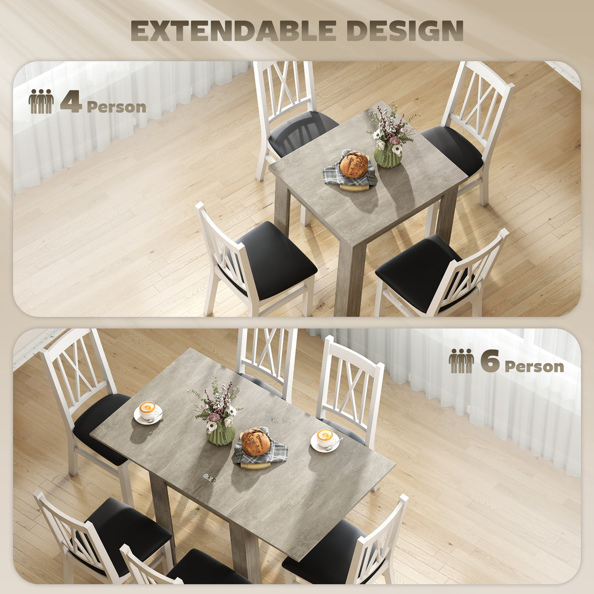 Table à manger extensible pour petits espaces
