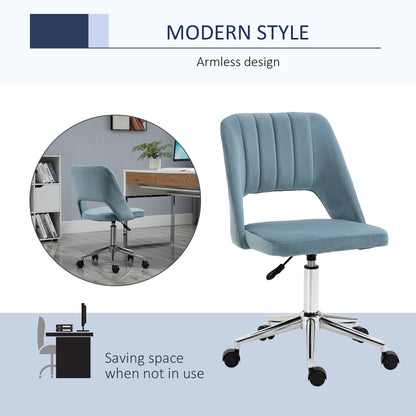 Chaise de bureau mi-hauteur velours forme festonnée pivotante