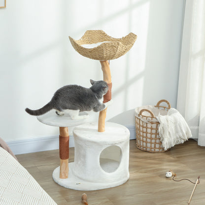 Arbre à chat 101 cm stabilisé avec griffoir sisal