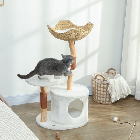 Arbre à chat 101 cm stabilisé avec griffoir sisal