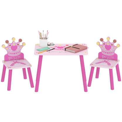 Ensemble table et chaises pour enfants en bois — Lot de 4