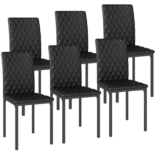 Ensemble de 6 chaises de salle à manger capitonnées