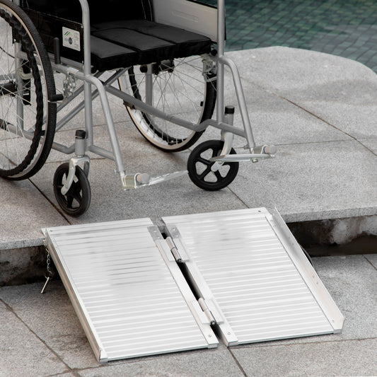 Rampe d'accès pliante aluminium 60 cm