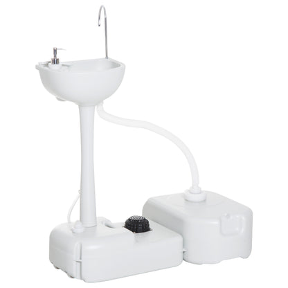 Évier de camping portable avec réservoir de récupération